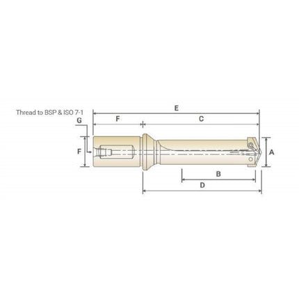 YG-1 Insert Drill Holder 36.0~47.0 Z30STSF040M