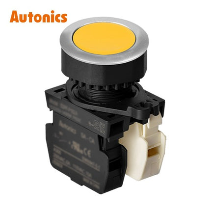 AUTONICS Push Button Switch, Non-Illuminated, Ø30mm, Yellow, 1a1b S3PF-P1YAB