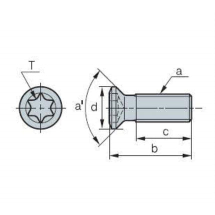 KORLOY Screw (Part 2) PTMA0404F PTMA0404F