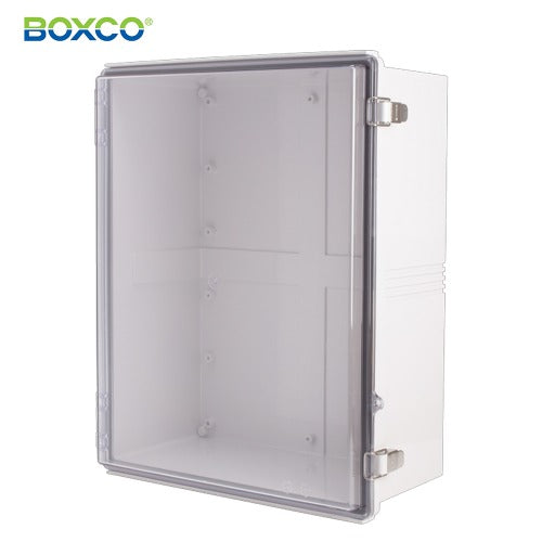 BOXCO Terminal Box, Plastic Enclosure, Hinge Type, ABS, Transparent Cover BC-ATP-405020