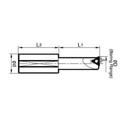 DINE Small Micro Boring Bar Bit BB18-9S BB18-9(S)