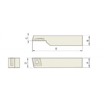 ATOM Square Tool Bit SBC25-45 SBC25-45 (CCMT1204/T15/SSB-5012screw)