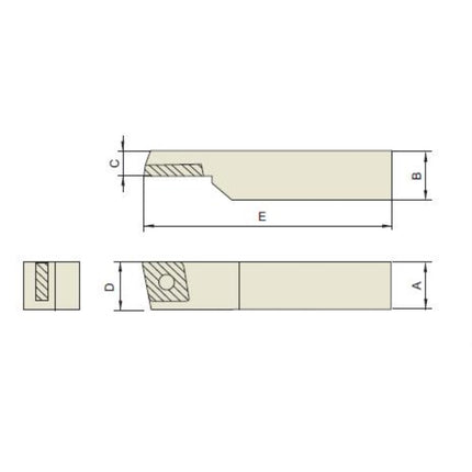 ATOM Square Tool Bit SBC13-90 SBC13-90 (CCMT09T3/T15/SSB-4009 screw)