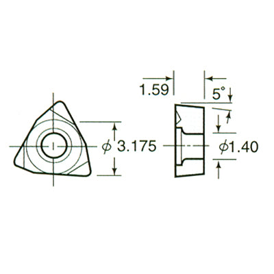 NIKKEN Boring Insert (for Steel) 1MP-E2 1MP-E2