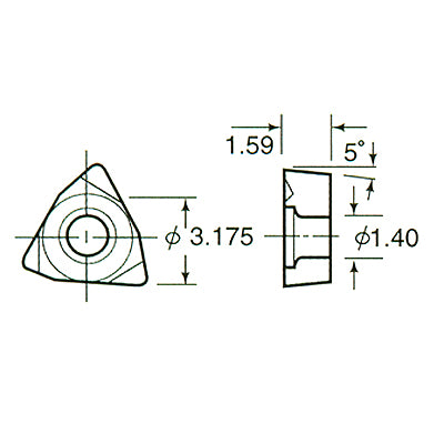 NIKKEN Boring Insert (for Cast Iron) 1MP-F2 1MP-F2
