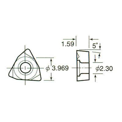 NIKKEN Boring Insert (TiN) 3MP-C4 3MP-C4
