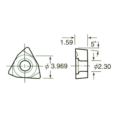 NIKKEN Boring Insert (for Steel) 3MPK-E 3MPK-E