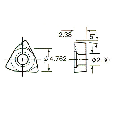 NIKKEN Boring Insert (for Steel) 4MPK-E 4MPK-E