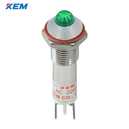 KEM KEM LED Indicator Light, Ø8, High-Brightness, DC48V, Green KLHRAU-08D48-G