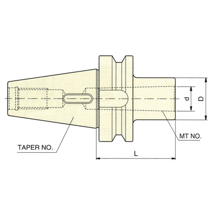 ATOM Morse Taper Arbor BT30-MTA1-45A BT30-MTA1-45