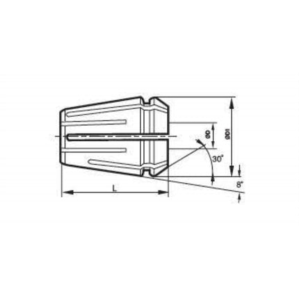 DINE GER Collet (Precision Grade), Coated GERC32-18 GERC32-18