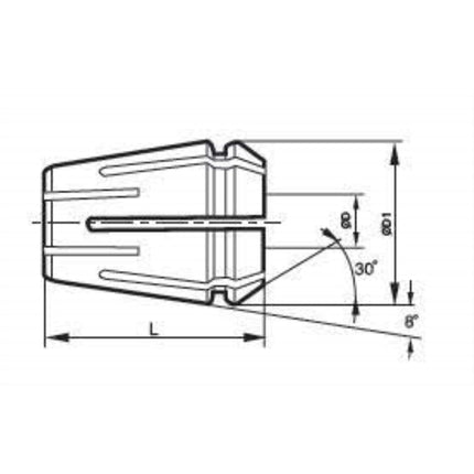 DINE ER Collet, Waterproof ER16-10C ER16-10.0C