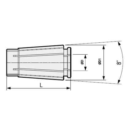 DINE Slim Chuck Collet (for DSK) HC10-7 HC10-7