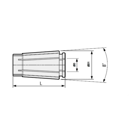 DINE Slim Chuck Collet (for DSK) HC10-2 HC10-2.0