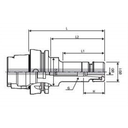 DINE GSK Collet Chuck (High-Speed) HSK63A-GSK20-120 HSK63A-GSK20-120