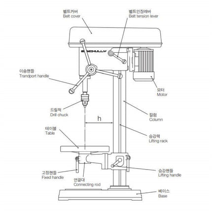 SAMCHULLY Drilling Machine Elevating Handle SMD-410-SH SMD-410-SH