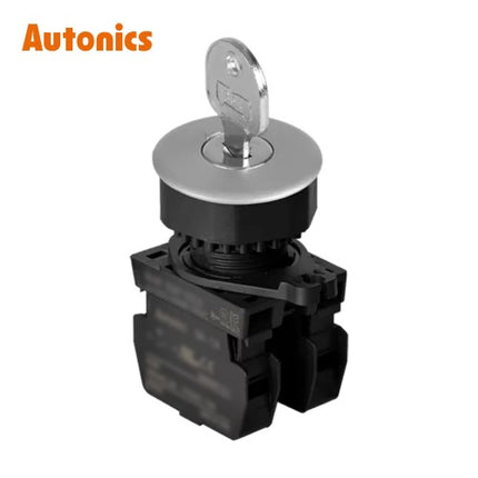 AUTONICS Key Selector Switch, Ø30, 3-Position, Left Return A2 S3KF-6DS2A