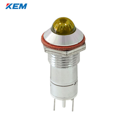 KEM KEM LED Indicator Light, Ø12mm, High-Brightness, AC110V, Yellow KLHRAU-12A110Y