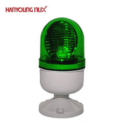 HANYOUNG Rotating Warning Light, LED, Round Cap, Rotating Illumination, Ø84mm, Green, DC24V T084-PAD24G-M