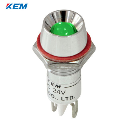 KEM KEM LED Indicator Light, Ø10mm, Standard-Brightness, AC110V, Green (Pack of 100) KL-10A110G