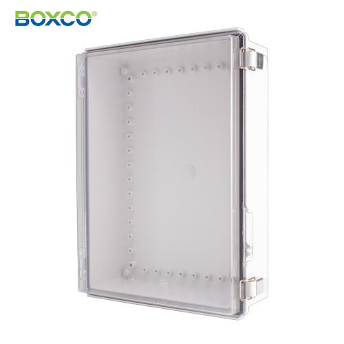 BOXCO Terminal Box, Plastic Enclosure, Hinge Type, ABS, Transparent Cover BC-ATP-304012