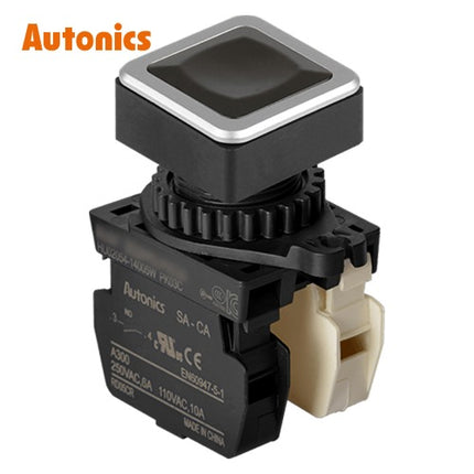 AUTONICS Push Button Switch, Non-Illuminated, Momentary, Ø30mm, Black, 1a1b SQ3PFS-P1KABM