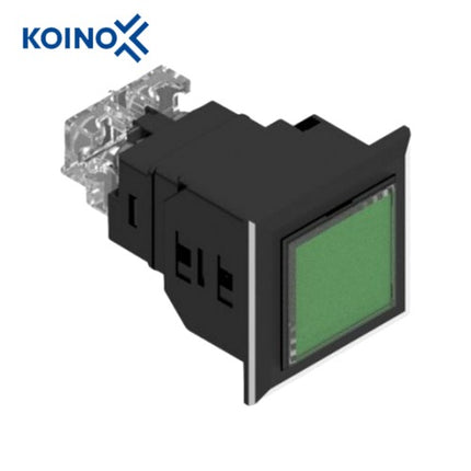 KOINO LED Cluster Indicator Light, Square, Green, 1x1, 1 Cell KH-5020L-24