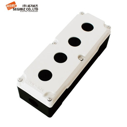 SEGIBIZ Push Button Box, Aluminum, 4-Hole SG-CB-2204