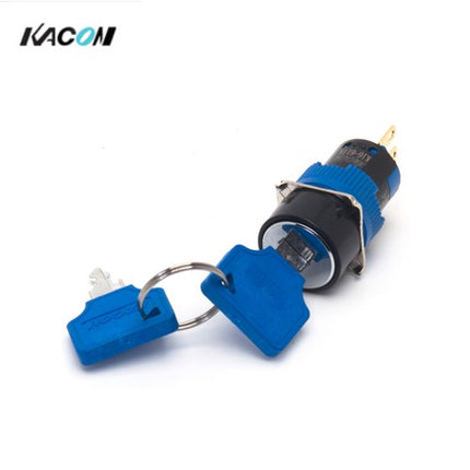 KACON Key Selector Switch, 2-Position, Ø16mm, Black K16-611K