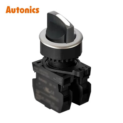 AUTONICS Selector Switch, Non-Illuminated, Ø30, Short Lever, 3-Position, Maintained, White, A2 S3SF-S7KW2A