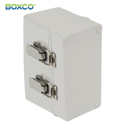 BOXCO Terminal Box, Plastic Enclosure, Hinge Type, ABS, Gray Cover BC-AGH-152016