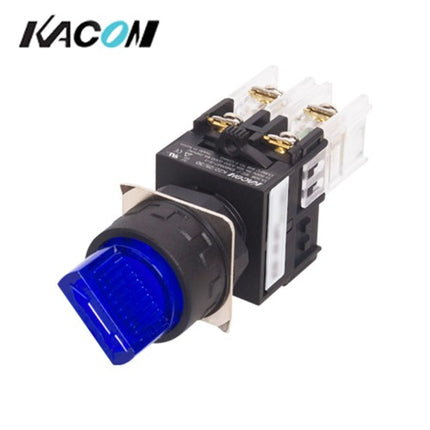 KACON Selector Switch, 2-Position, Ø30mm, Blue, Momentary, DC24V K30-47B-S2R