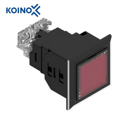 KOINO LED Cluster Indicator Light, Square, Red, 1x1, 1 Cell KH-5030L-24PCK