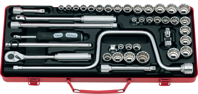 KOKEN 3/8" Drive Socket Set, 6-Point 3201AMW-6P