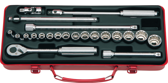 KOKEN 3/8" Drive Socket Set, 6-Point 3210M-6P