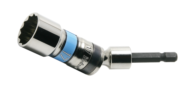 KOKEN Universal Deep Socket for Cordless Drill, 12-Point, 1/4" Hex Shank, BD011SE Series