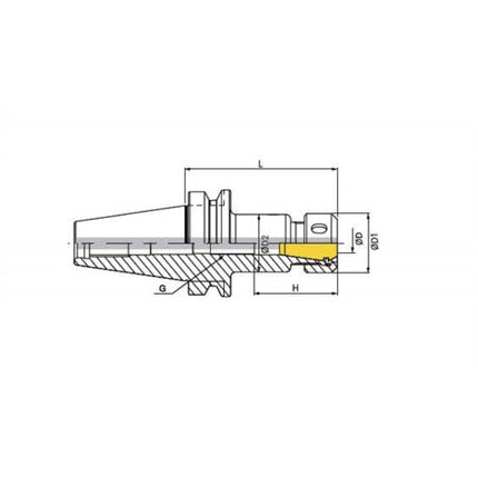 DINE Collet Chuck (SDC Type) BT50-SDC10P-120 BT50-SDC10P-120