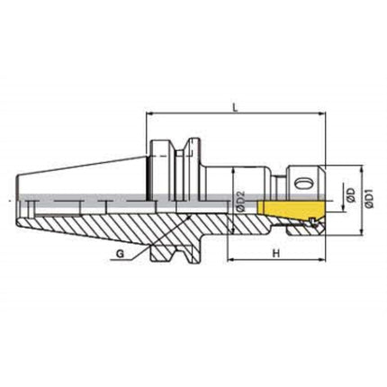 DINE Collet Chuck (SDC/P Type) BT40-SDC13P-150 BT40-SDC13P-150