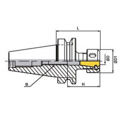 DINE Collet Chuck (SDC/P Type) BT30-SDC10P-50 BT30-SDC10P-50 (ER16)