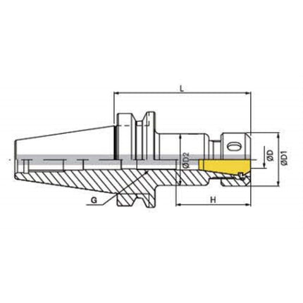 DINE Collet Chuck (SDC/P Type) BT40-SDC26P-90 BT40-SDC26P-90