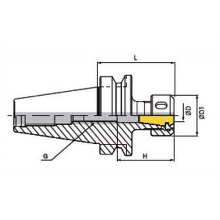 DINE Collet Chuck (SDC Type) BT30-SDC20P-60 BT30-SDC20P-60 (ER32)