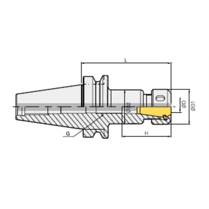 DINE Collet Chuck (SDC Type) BT50-SDC20P-180 BT50-SDC20P-180