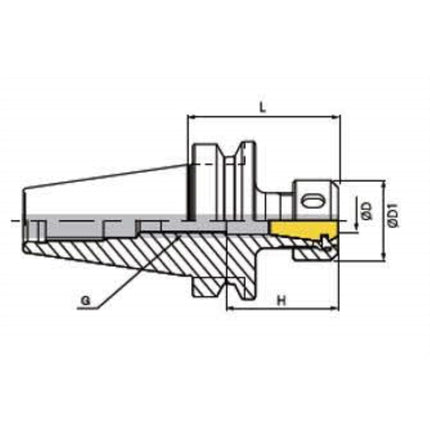 DINE Collet Chuck (SDC Type) BT30-SDC16P-50 BT30-SDC16P-50 (ER25)