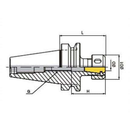DINE Collet Chuck (SDC/P Type) BT40-SDC20P-70 BT40-SDC20P-70