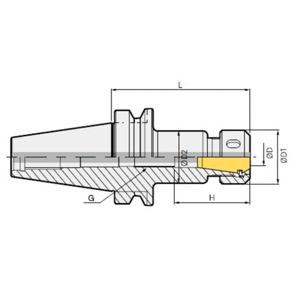 DINE Collet Chuck (SDC Type) BT50-SDC10P-160 BT50-SDC10P-160