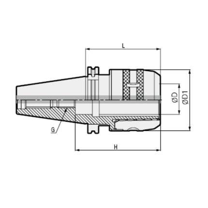 DINE Milling Collet Chuck (NPM Type) SK40-NPM20-95 SK40-NPM20-95