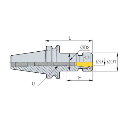 DINE Collet Chuck (SDC Type) BT50-SDC10P-100 BT50-SDC10P-100