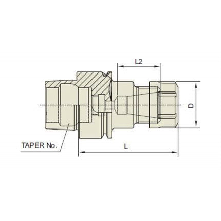 ATOM Milling Collet Chuck (HSK) HSK25E-ER16M-50