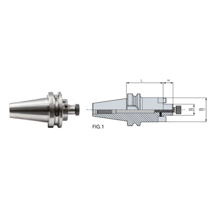 DINE FMC Face Mill Arbor TAUMAX BT30-FMC16-35 BT30-TFMC16-35