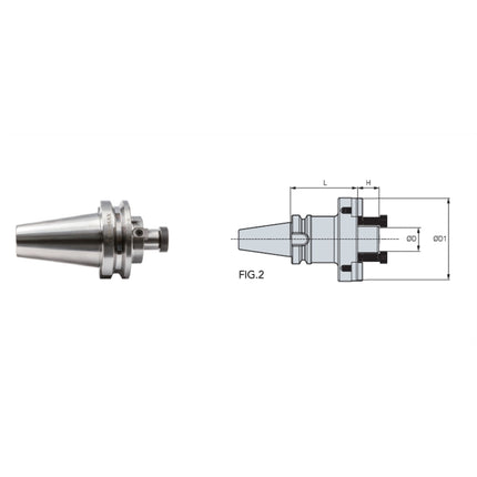DINE FMC Face Mill Arbor TAUMAX BT50-FMC40-55(D160 BT50-TFMC40-55(D160)